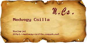 Medvegy Csilla névjegykártya